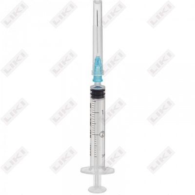 Шприц инъекционный KD-Ject Luer Slip одноразовый двухкомпонентный с иглой 23G 2 мл