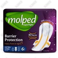 Sanitariya prokladkalari molped Super Night Extralong 6 dona