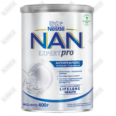 Смесь сухая молочная Nan Expert Pro Антирефлюкс с рождения 400 г