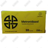 Metronidazol Navbahor sanoat 250 mg № 20 tabletkalar (2 blister х 10 tabletka)