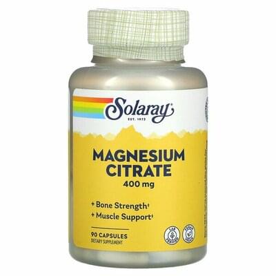 Solaray Magnesium Citrate 400 mg kapsulalar №90