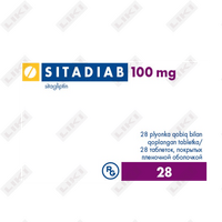 Sitadiab tabletkalari 100 mg №28 (2 blister х 14 tabletka)