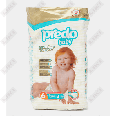 Подгузники Predo Baby размер 6, 15+ кг, 8 шт