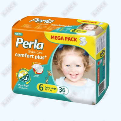 Подгузники Perla Comfort Plus размер 6, 15+ кг, 36 шт