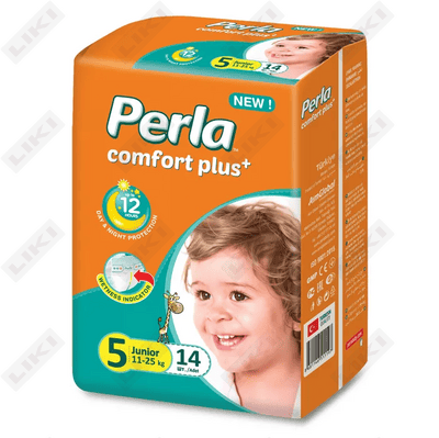 Perla Comfort Plus tagliklari hajmi 5, 11-25 kg, 14 dona