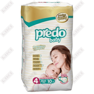 Подгузники Predo Baby размер 4, 7-18 кг, 10 шт