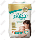 Подгузники Predo Baby размер 2, 3-6 кг, 12 шт