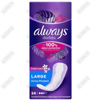 Прокладки ежедневные Always Extra protect large 24 шт