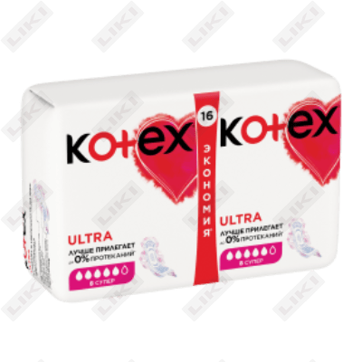 Прокладки гигиенические Kotex Ultra Super Dry 16 шт