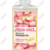 Fresh Juice Rose & Ilang-Ilang + shaftoli yog'i parvarish qilish va massaj qilish uchun 150 ml