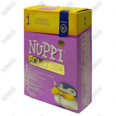 Sut aralashmasi Nuppi Gold 1 tug'ilgandan 6 oygacha 600 g