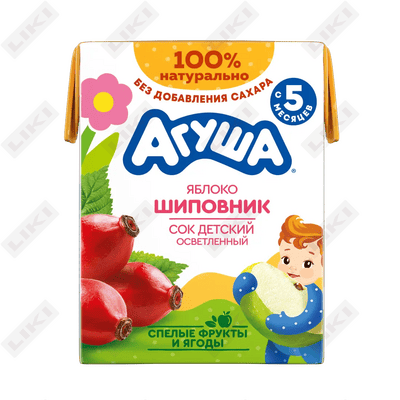 Сок детский Агуша Яблоко-Шиповник с 5 месяцев 200 мл