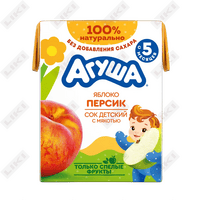 Сок детский Агуша Яблоко-персик с 5 месяцев 200 мл