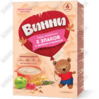 Sutli bo'tqa Vinni olma va malina bilan 5 don 6 oydan 200 g gacha
