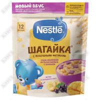 Купить Каша молочная Nestle Шагайка Мультизлаковая с бананом и пшеничными фигурками с черной смородиной и манго с 12 месяцев 190 г Каша молочная Nestle Шагайка Мультизлаковая с бананом и пшеничными фигурками с черной смородиной и манго с 12 месяцев 190 г
