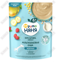 Купить Каша молочная ФрутоНяня Мультизлаковая с яблоком, бананом и земляникой с 6 месяцев 200 г Каша молочная ФрутоНяня Мультизлаковая с яблоком, бананом и земляникой с 6 месяцев 200 г